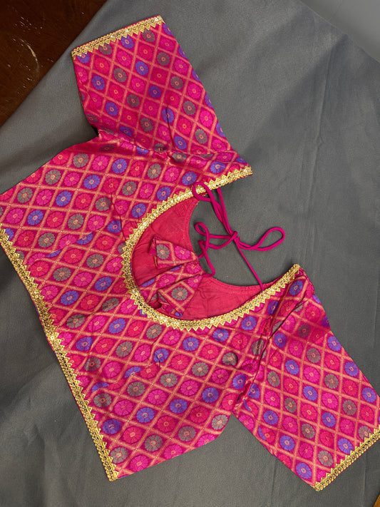 Pink Banarsi Blouse