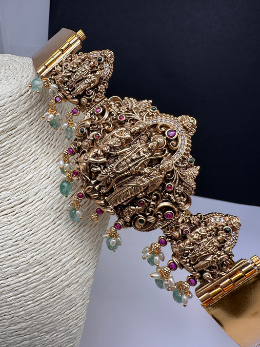 Matte Antique Ram Parivar Hip Belt Vaddanam