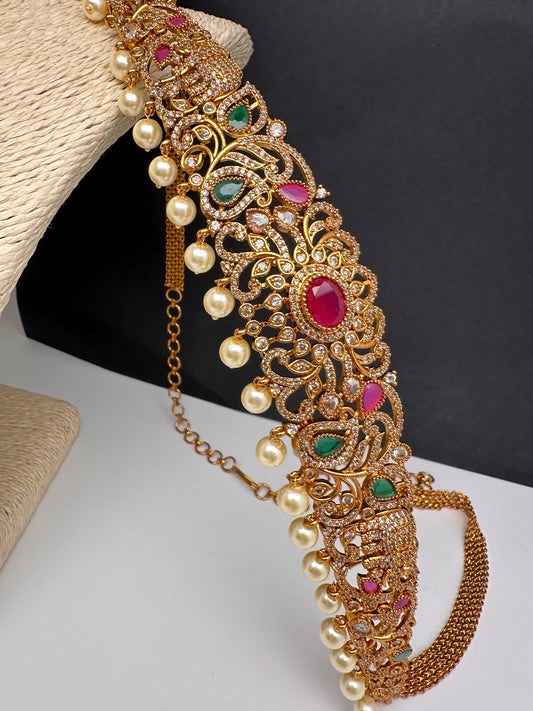 Elephant Pattern Multi Color Stones Kids Kamarband Hip Chain