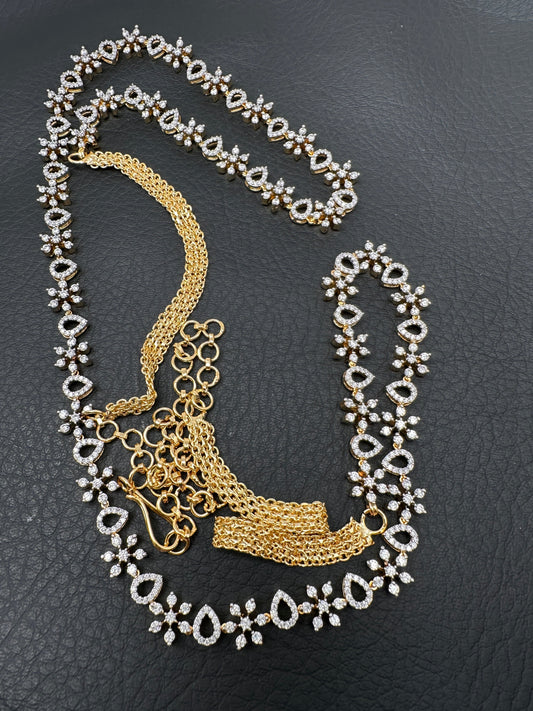 American Diamond Sleek Hip Chain Belt