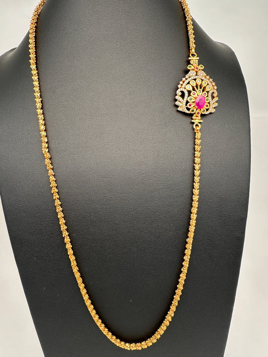 Side Pendent Chandra Mala Necklace