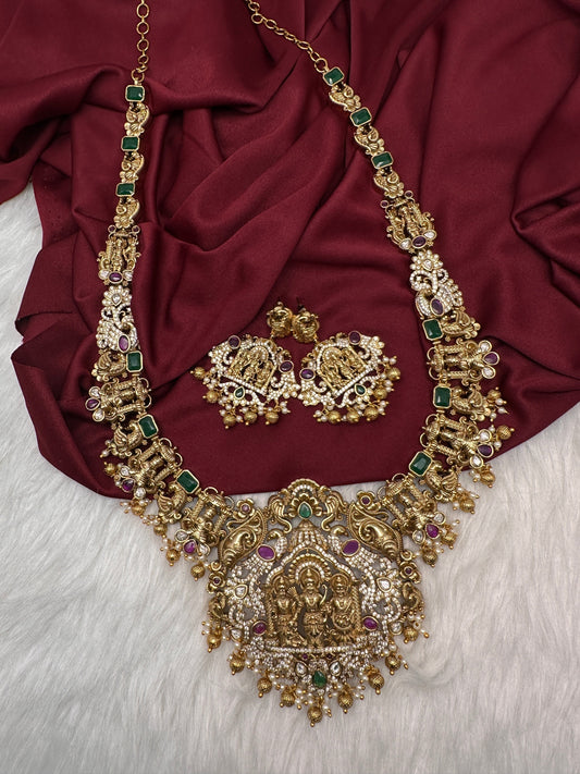 RamParivar Matte Nakshi Long Necklace