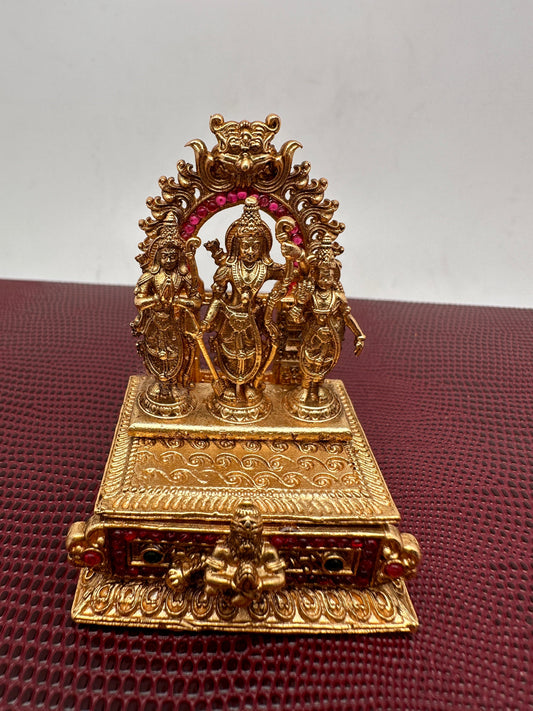 Ram Parivar Nakshi Matte Finish Kumkum Box Bharani