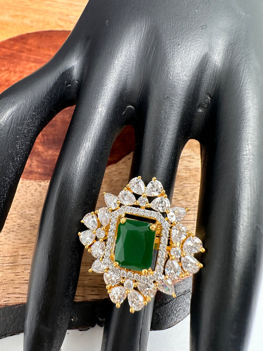 AD Green Stone Ring
