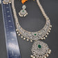 AD Emerald Green Stone Long Necklace