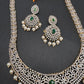 AD Emerald Green Stone Long Necklace