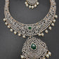 AD Emerald Green Stone Long Necklace