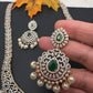 AD Emerald Green Stone Long Necklace
