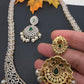 AD Emerald Green Stone Long Necklace