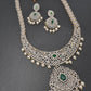 AD Emerald Green Stone Long Necklace