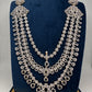AD Color Stone Multi Layer Teen Lada Long Necklace - Blue