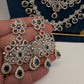AD Color Stone Multi Layer Teen Lada Long Necklace - Blue