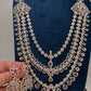 AD Color Stone Multi Layer Teen Lada Long Necklace - Red