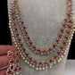 AD Color Stone Double Layer Do Lada Long Necklace