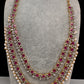 AD Color Stone Double Layer Do Lada Long Necklace