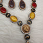 AD Multi Color Oval Stone Sabyasachi Inspired Short Necklace