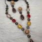 AD Multi Color Oval Stone Sabyasachi Inspired Short Necklace