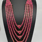 Ruby Multi Layer Long Necklace