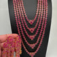 Ruby Multi Layer Long Necklace