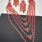 Ruby Multi Layer Long Necklace