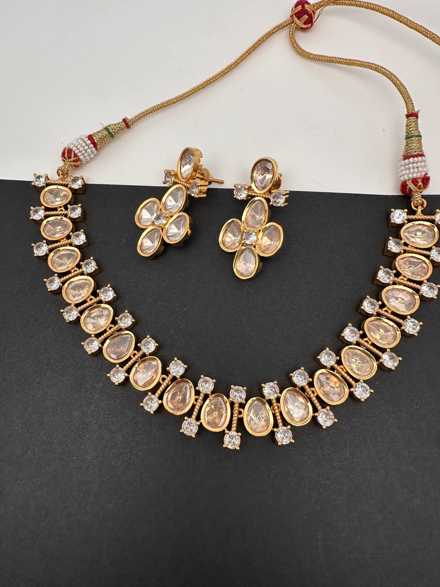 Moissanite Clear Stone Short Necklace