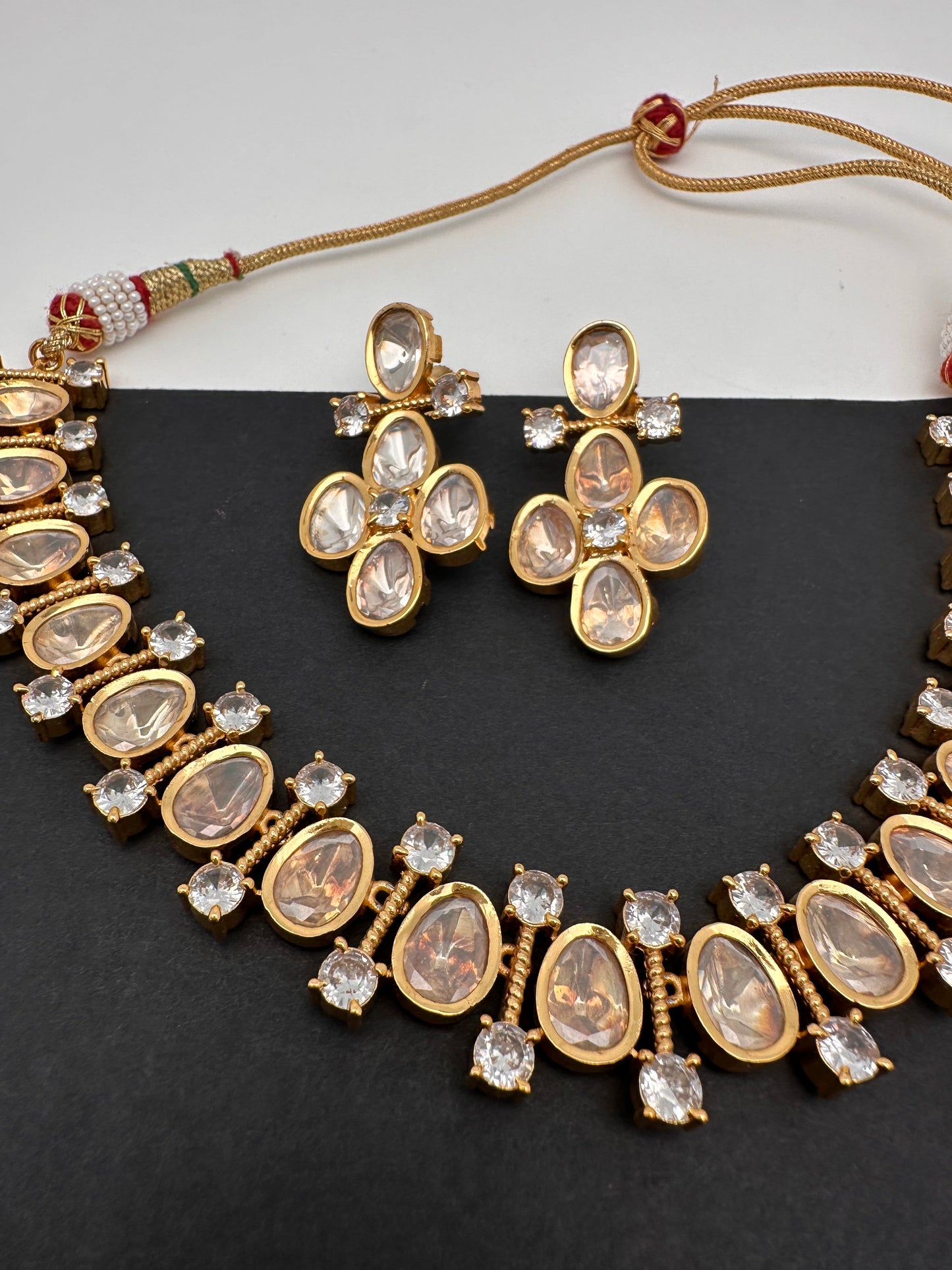 Moissanite Clear Stone Short Necklace