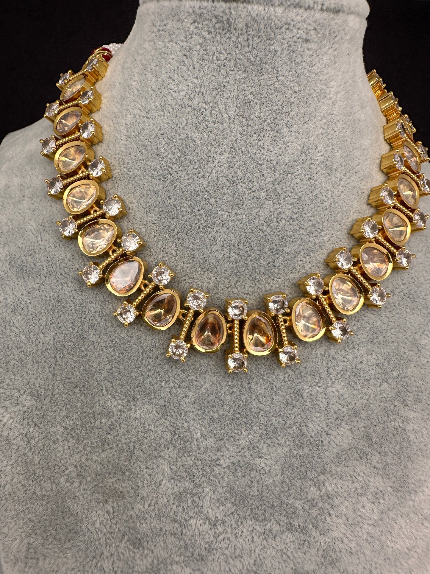 Moissanite Clear Stone Short Necklace