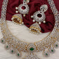 CZ Emerald Green Short Necklace in Diamond Finish