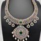 CZ Emerald Green Short Necklace in Diamond Finish