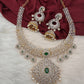CZ Emerald Green Short Necklace in Diamond Finish