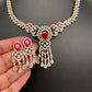 AD Changeable Stones Short Necklace