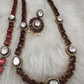 Moissanite Monalisa Color Stone Short Necklace - Purple
