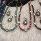 Moissanite Monalisa Color Stone Short Necklace - Red