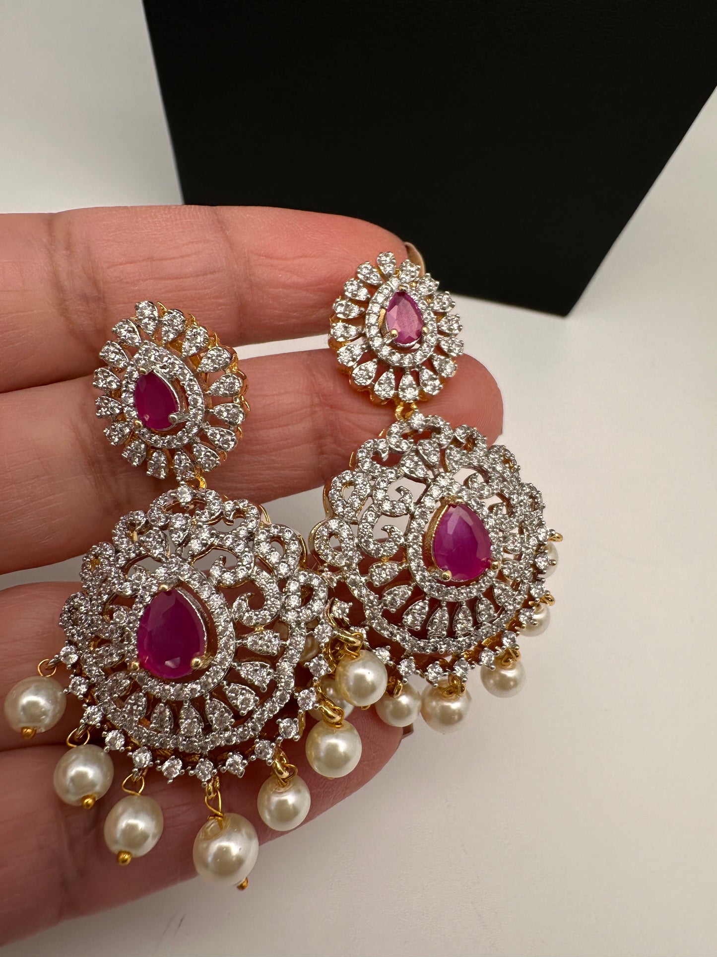 AD Ruby Neckline Short Necklace