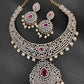 AD Ruby Neckline Short Necklace