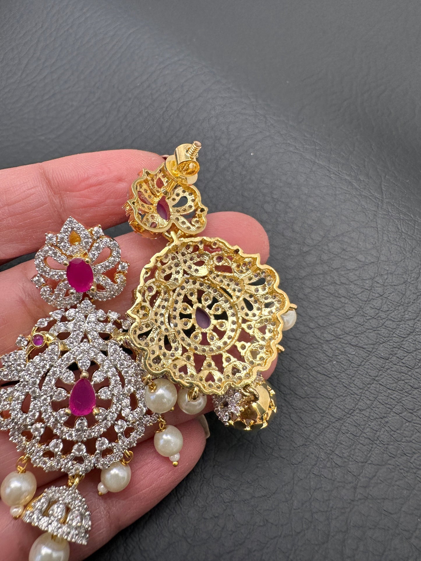 AD Ruby Neckline Short Necklace