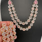 AD Double Layer Color Stone Short Necklace