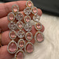 AD Double Layer Color Stone Short Necklace