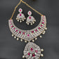 AD Color Stone Necklin Necklace - Red