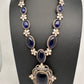 AD Doublet Color Stone Necklace - Blue