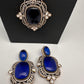 AD Doublet Color Stone Necklace - Blue