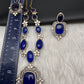 AD Doublet Color Stone Necklace - Blue