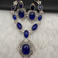 AD Doublet Color Stone Necklace - Blue