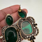 AD Doublet Color Stone Necklace - Green