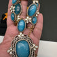AD Doublet Color Stone Necklace - LightBlue