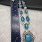 AD Doublet Color Stone Necklace - LightBlue