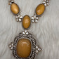 AD Doublet Color Stone Necklace - Yellow