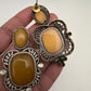 AD Doublet Color Stone Necklace - Yellow