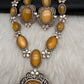 AD Doublet Color Stone Necklace - Yellow