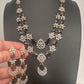 Doublet Double Layer AD Short Color Stone Necklace - Amethyst